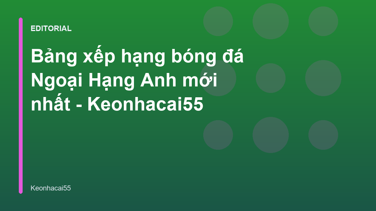 Bảng xếp hạng bóng đá Ngoại Hạng Anh